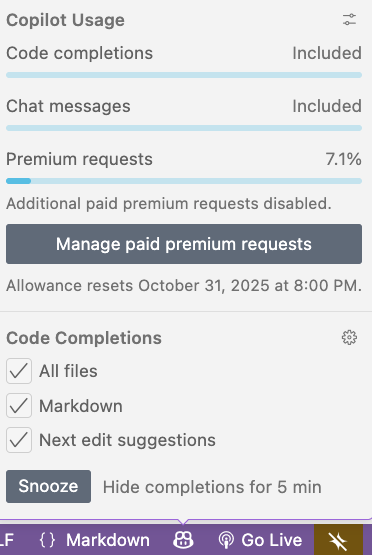 A screenshot of VS Code