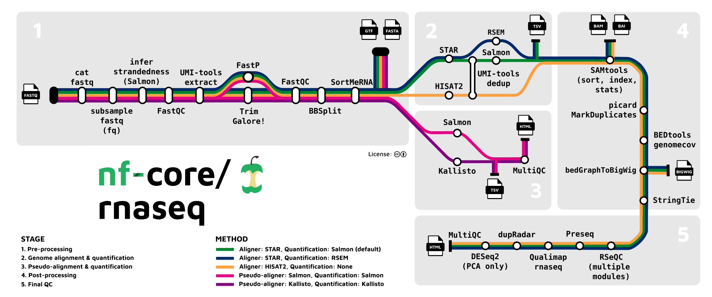 The nf-core rnaseq pipeline