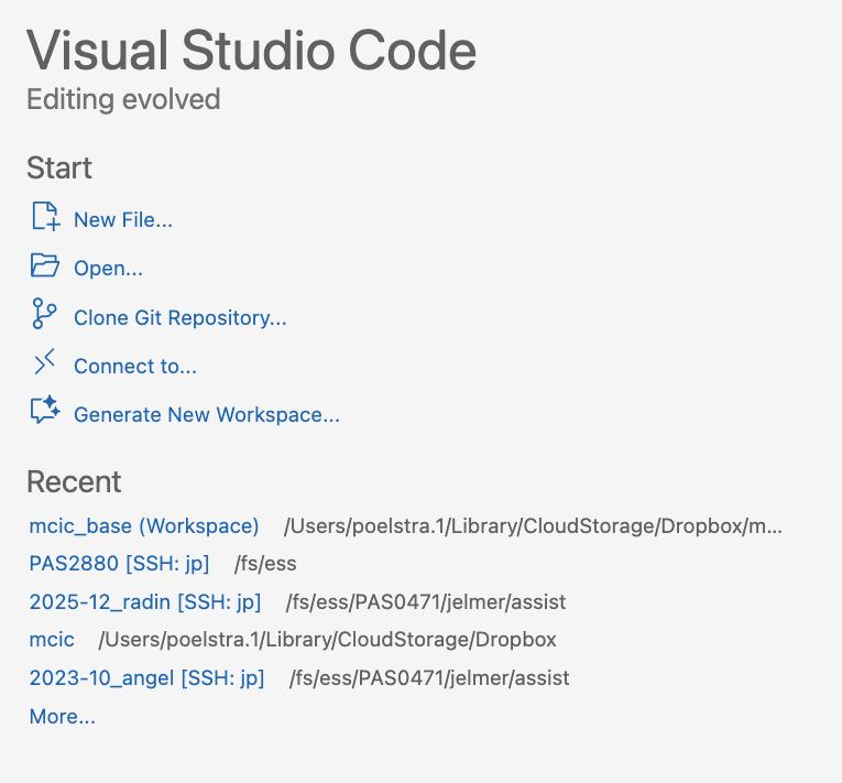 A screenshot of VS Code